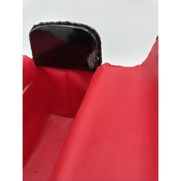 Vintage RODO Black Lacquered Wicker Basket Satchel Handbag - Picture 9 of 16